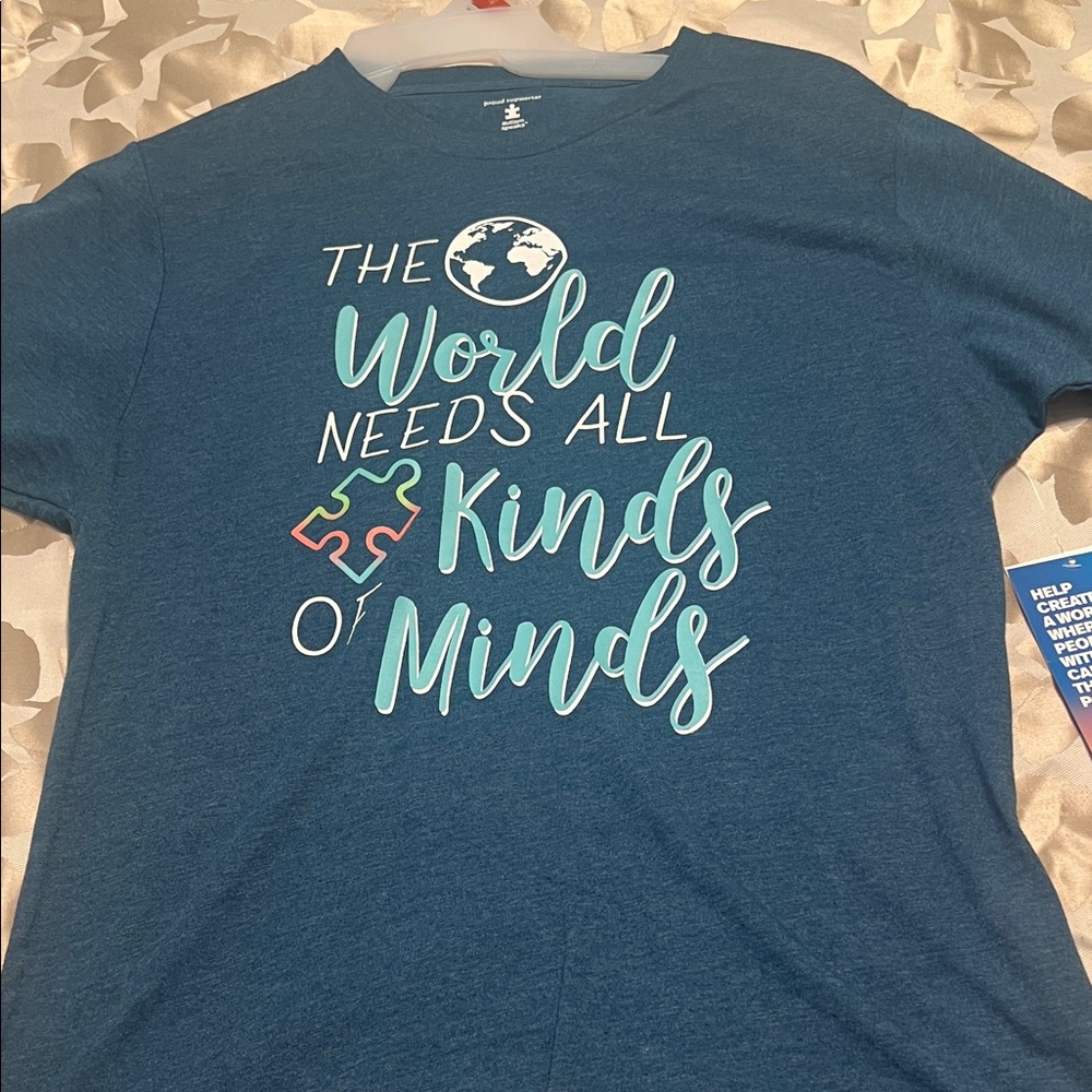 Blue autism Shirt with Inspirational Print